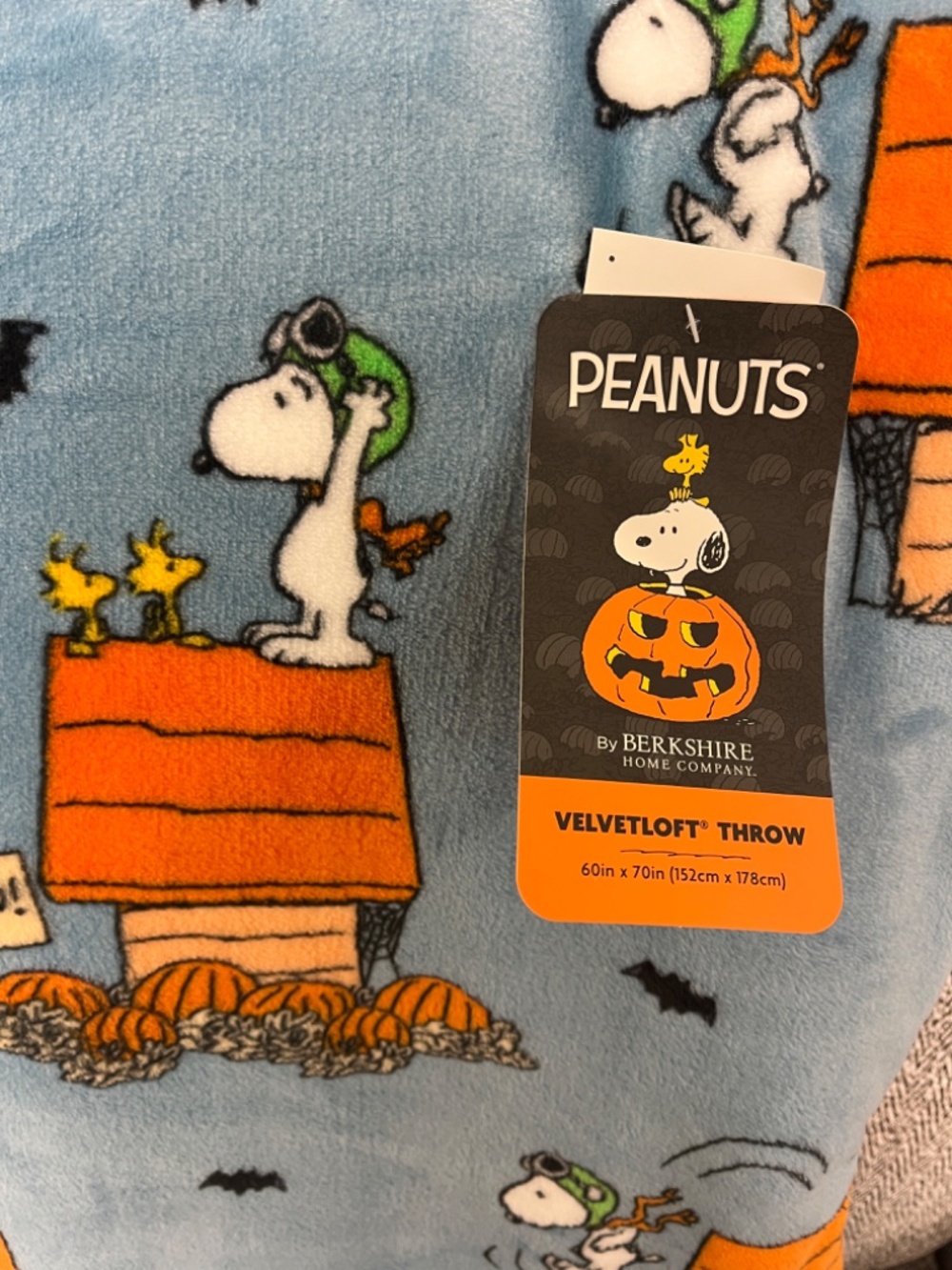 Brand new snoopy Halloween blanket - Picture 2 of 3